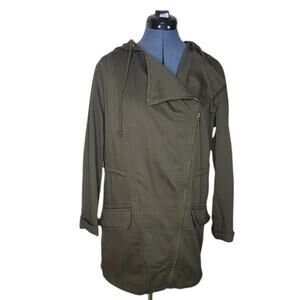 Old Navy military olive drab drawstring waist jacket medium